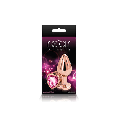 Rear Assets Rose Gold Heart Medium Anal Toy - Pink