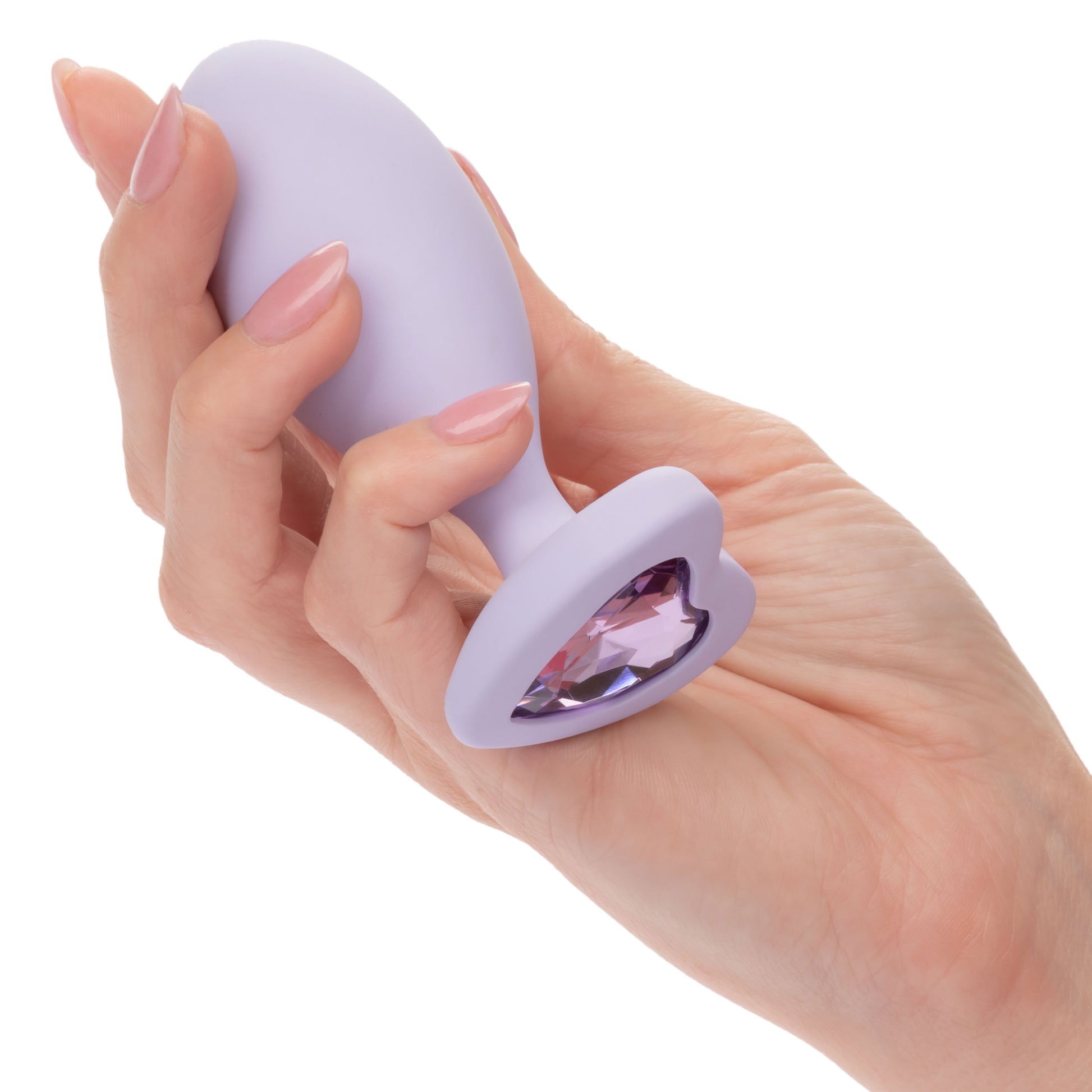 CalExotics Love Crystal Booty Duo - Purple Anal Plug Set with Graduated Sizes