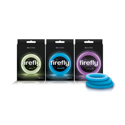 Firefly Halo Large Glow-in-the-Dark Cock Ring - Blue