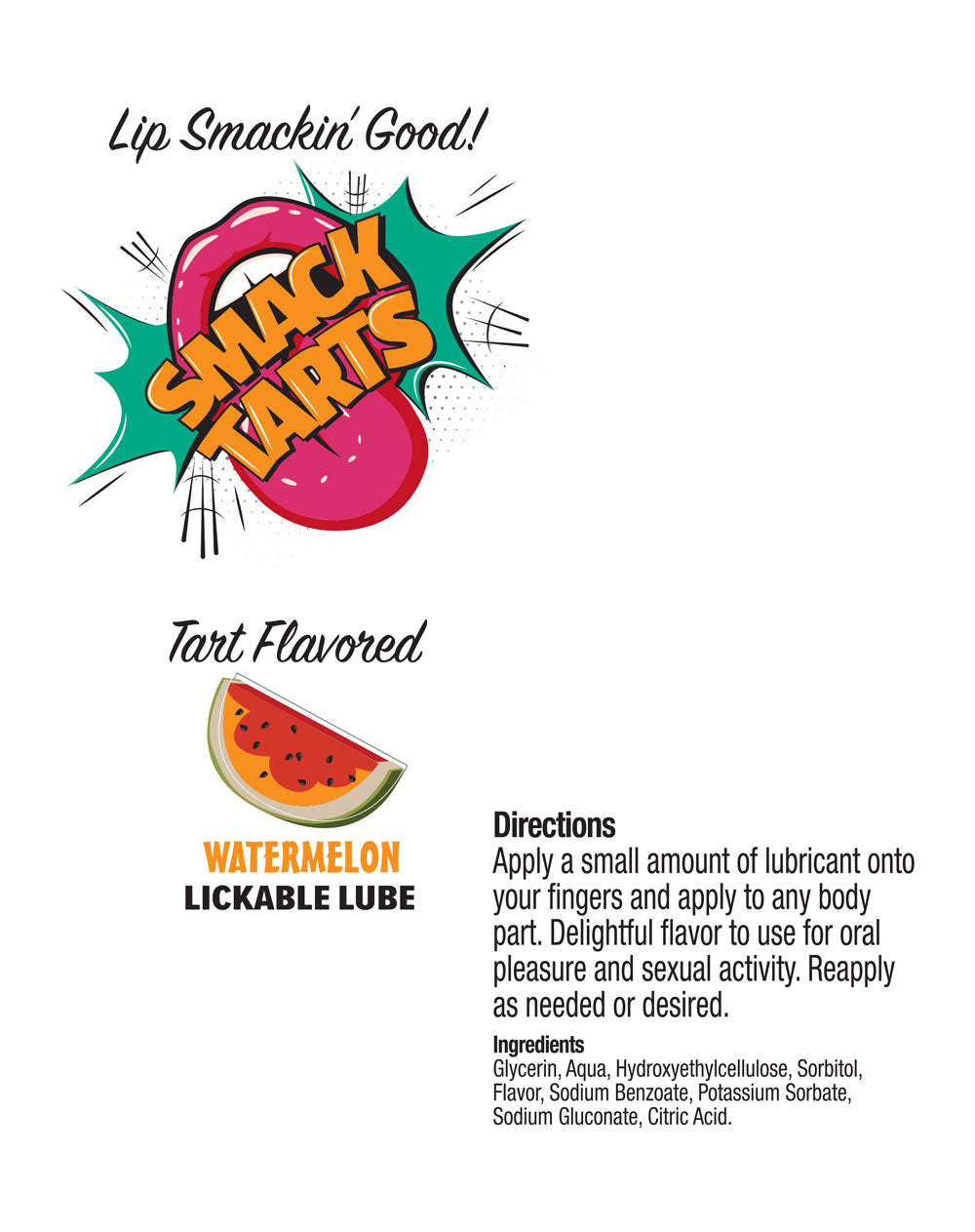 Little Genie Smack Tarts Lickable Flavored Lubricant - Watermelon - 2oz