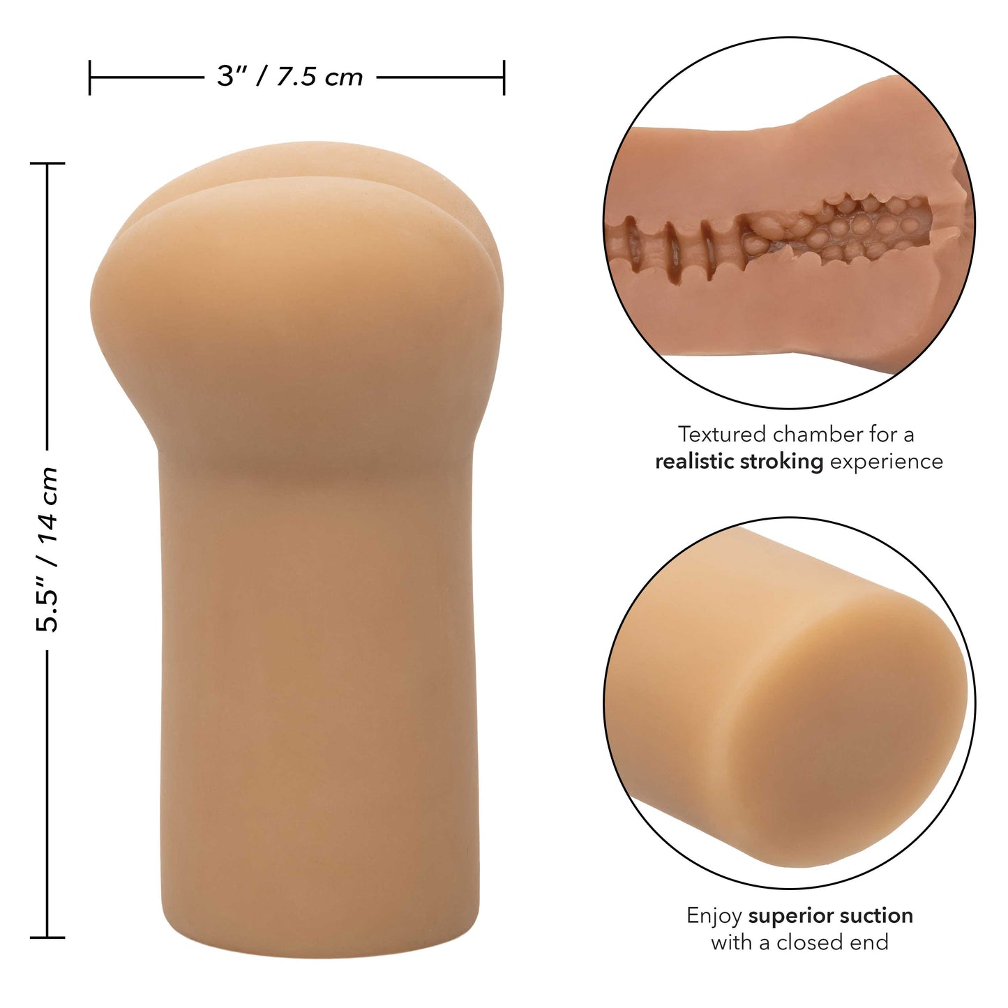CalExotics Cheap Thrills The Leather Daddy Masturbation Stroker – Black