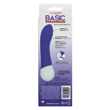 Basic Essentials Rechargeable G Massager – Purple – 10 Speeds