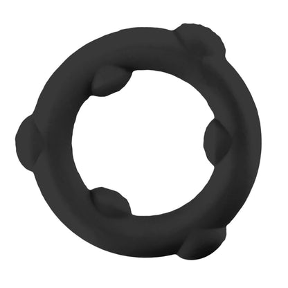 Oxballs Spinner Single Silicone Ring – Black Cockring for Enhanced Durability