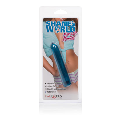 CalExotics Shane's World Sparkle Bullet - Blue - 3-Speed Waterproof Vibrator