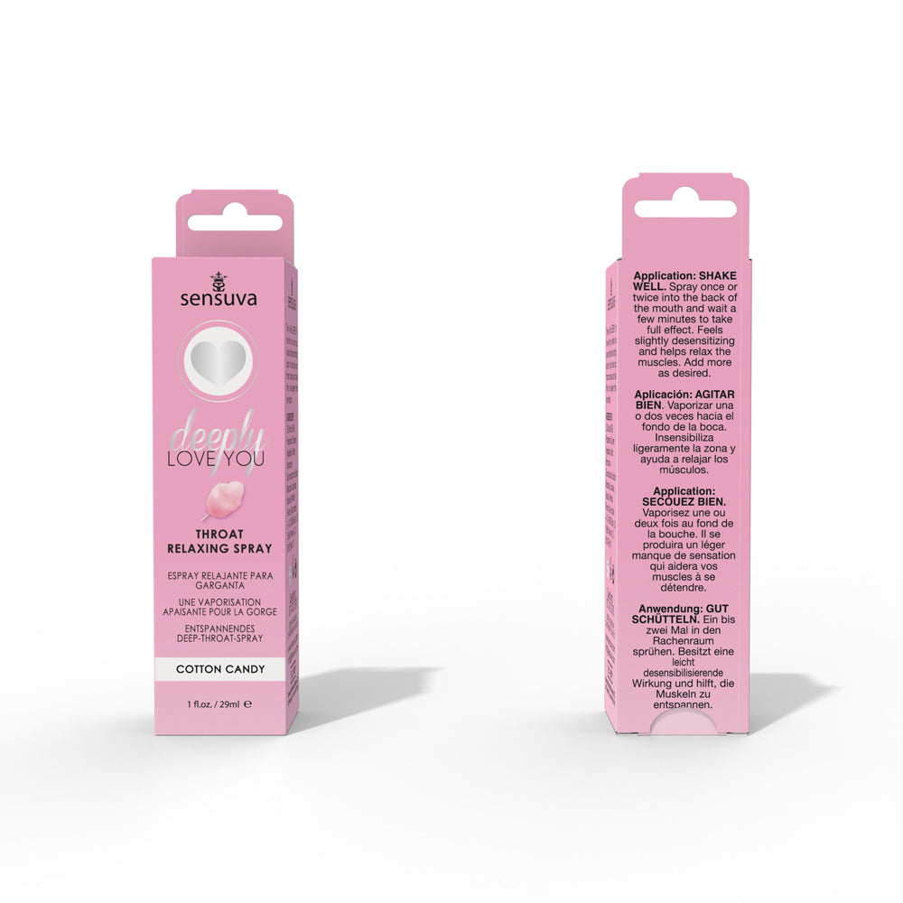 Sensuva Deeply Love You Throat Relaxing Spray - Cotton Candy Flavor - 1 Fl. Oz.