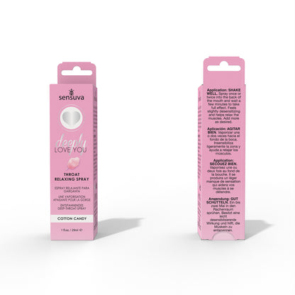 Sensuva Deeply Love You Throat Relaxing Spray - Cotton Candy Flavor - 1 Fl. Oz.