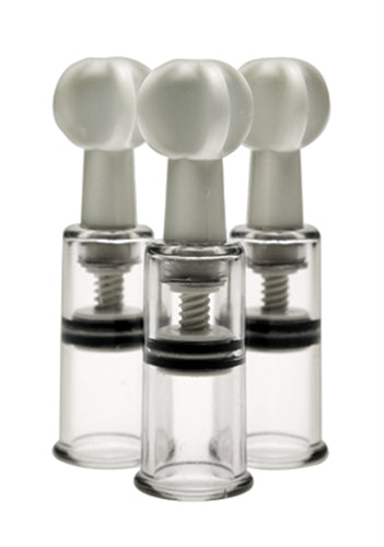 Max Twist Clit and Nipple Triple Sucker Set – Clear Suction Cylinders