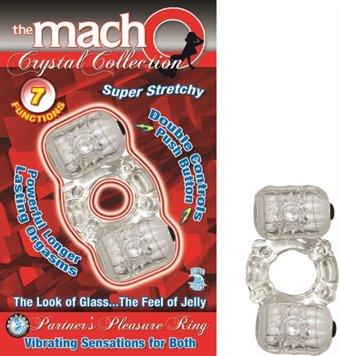 Nass Toys Macho Crystal Collection Partners Pleasure Ring – Clear