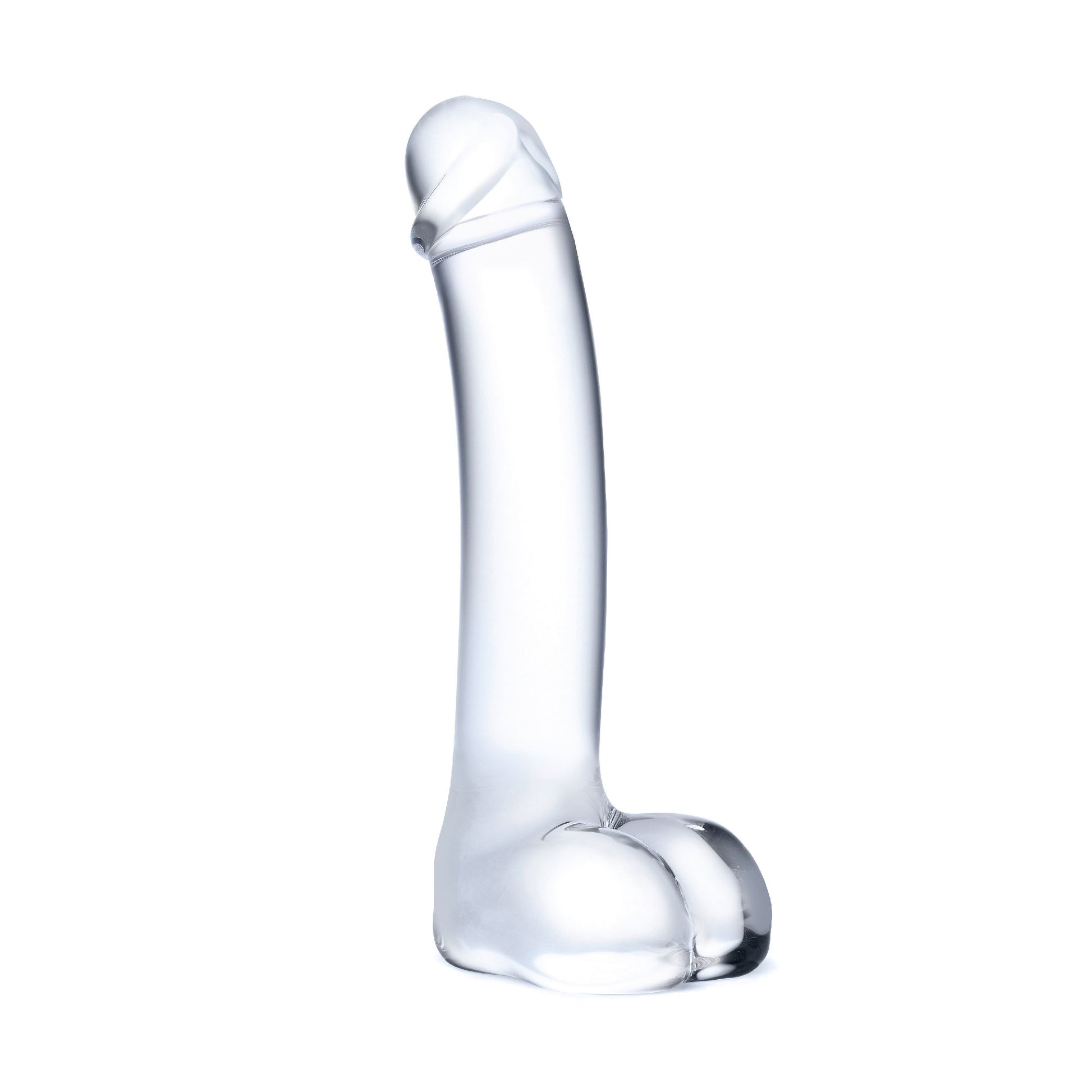 Electric Novelties 7 Inch Realistic Curved Glass G-Spot Dildo - Clear