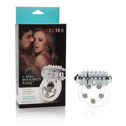 CalExotics Maximus Enhancement Ring with Stroker Beads – Clear