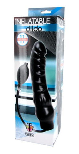 XR Brands Inflatable 11 Inch Super Dong – Black