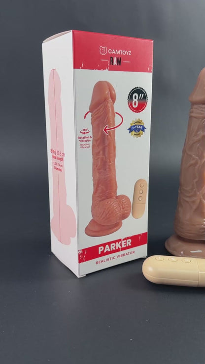 Camtoyz Raw Parker Realistic Vibrating Dildo – Tan