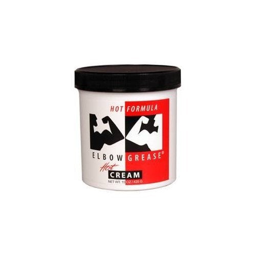 Elbow Grease Hot Cream - Mineral Oil-Based Warming Lubricant - 15 Oz