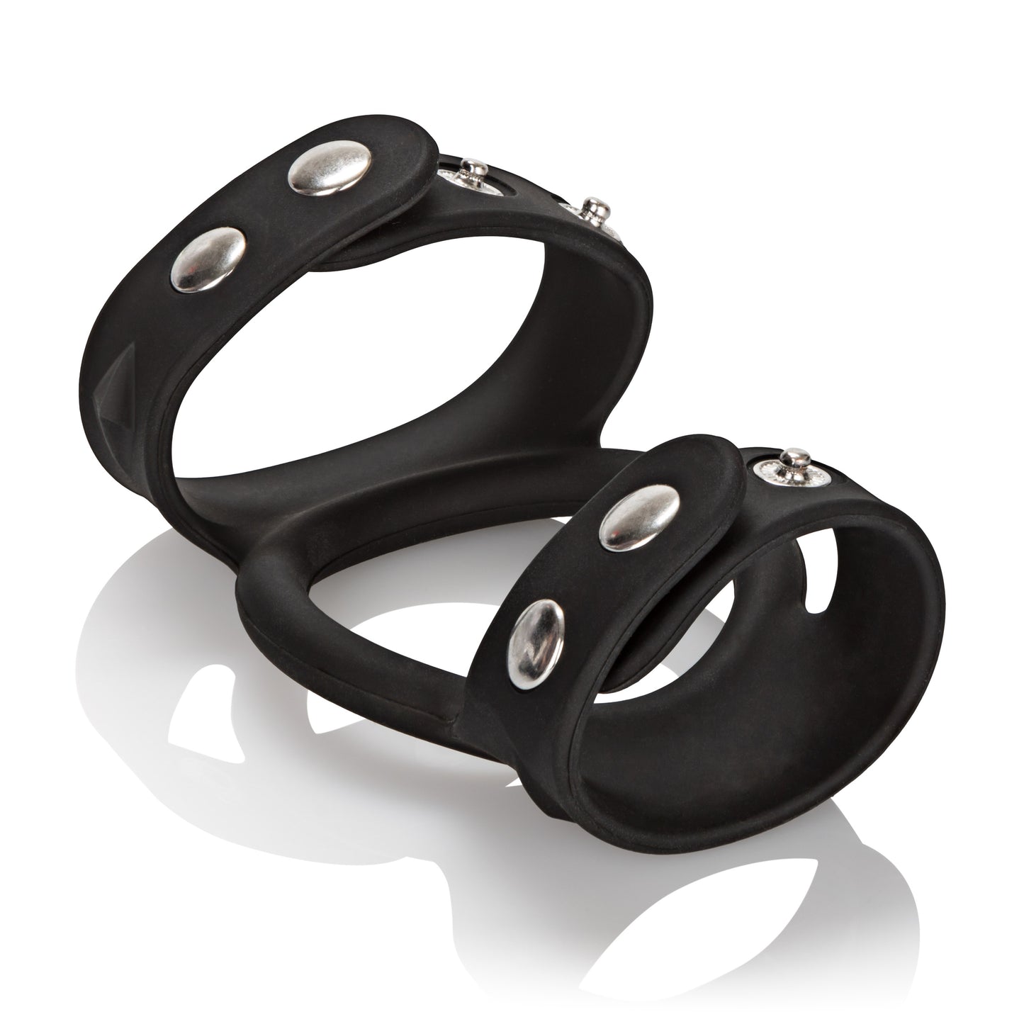 CalExotics Silicone Tri-Snap C & B Cage – Adjustable Black Silicone Enhancement Device