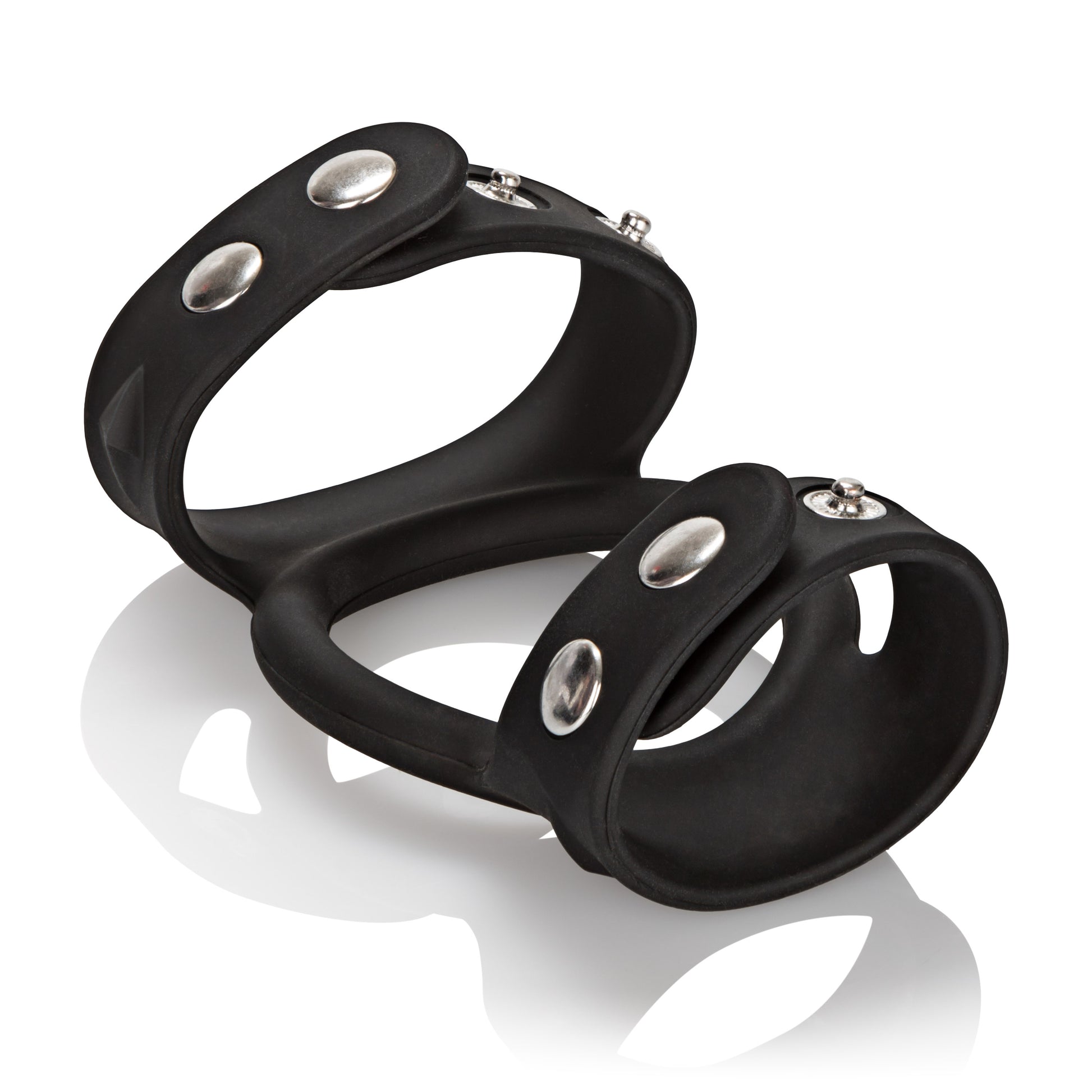CalExotics Silicone Tri-Snap C & B Cage – Adjustable Black Silicone Enhancement Device