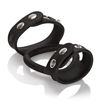 CalExotics Silicone Tri-Snap C & B Cage – Adjustable Black Silicone Enhancement Device