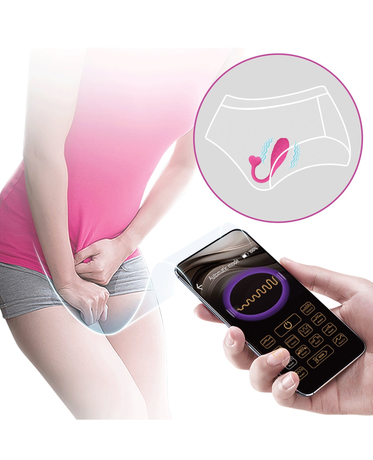 Pretty Love Fisherman App Controlled Vibrator – Pink