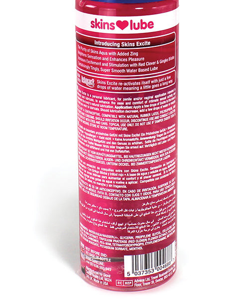 Skins Excite Tingling Water Based Lubricant 4.4oz – Tingling Sensation
