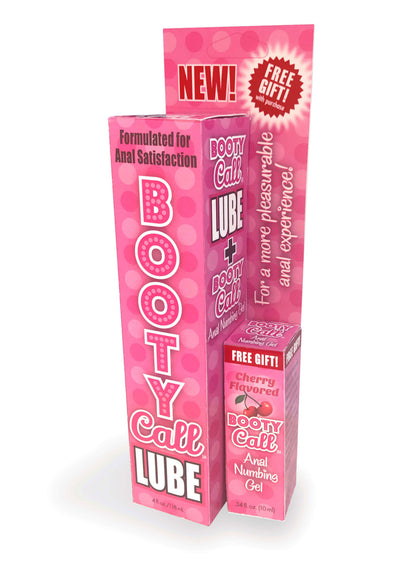 Little Genie Booty Call Lube Duo – Anal Lubricant and Numbing Gel – Cherry