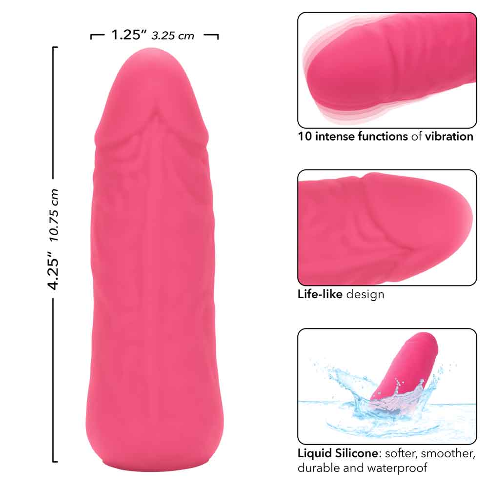 CalExotics Mini Vibrating Studs - Multi-Function Silicone Vibrator - Pink