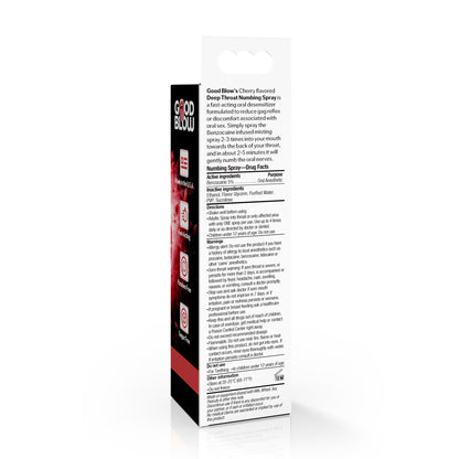 XR Brands Deep Throat Spray 1oz - Cherry Flavor Oral Desensitizer