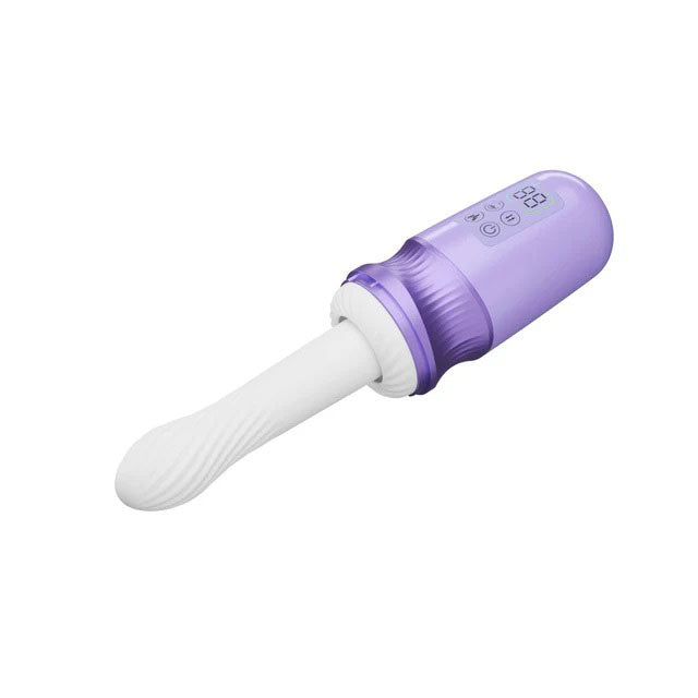 Temptasia Violet Vixen Thrusting and Vibrating Device - Purple