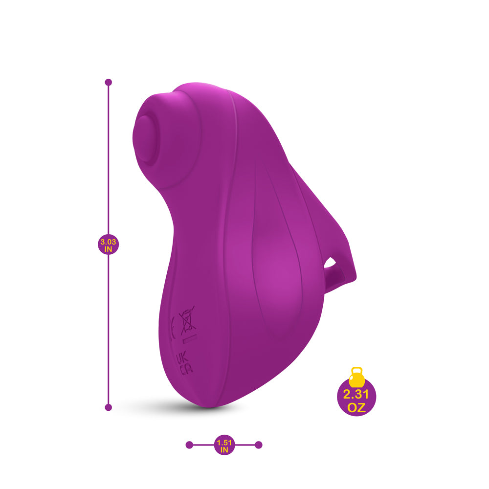 Viben Carlee Tapping Finger Vibe - Purple - Waterproof and Rechargeable