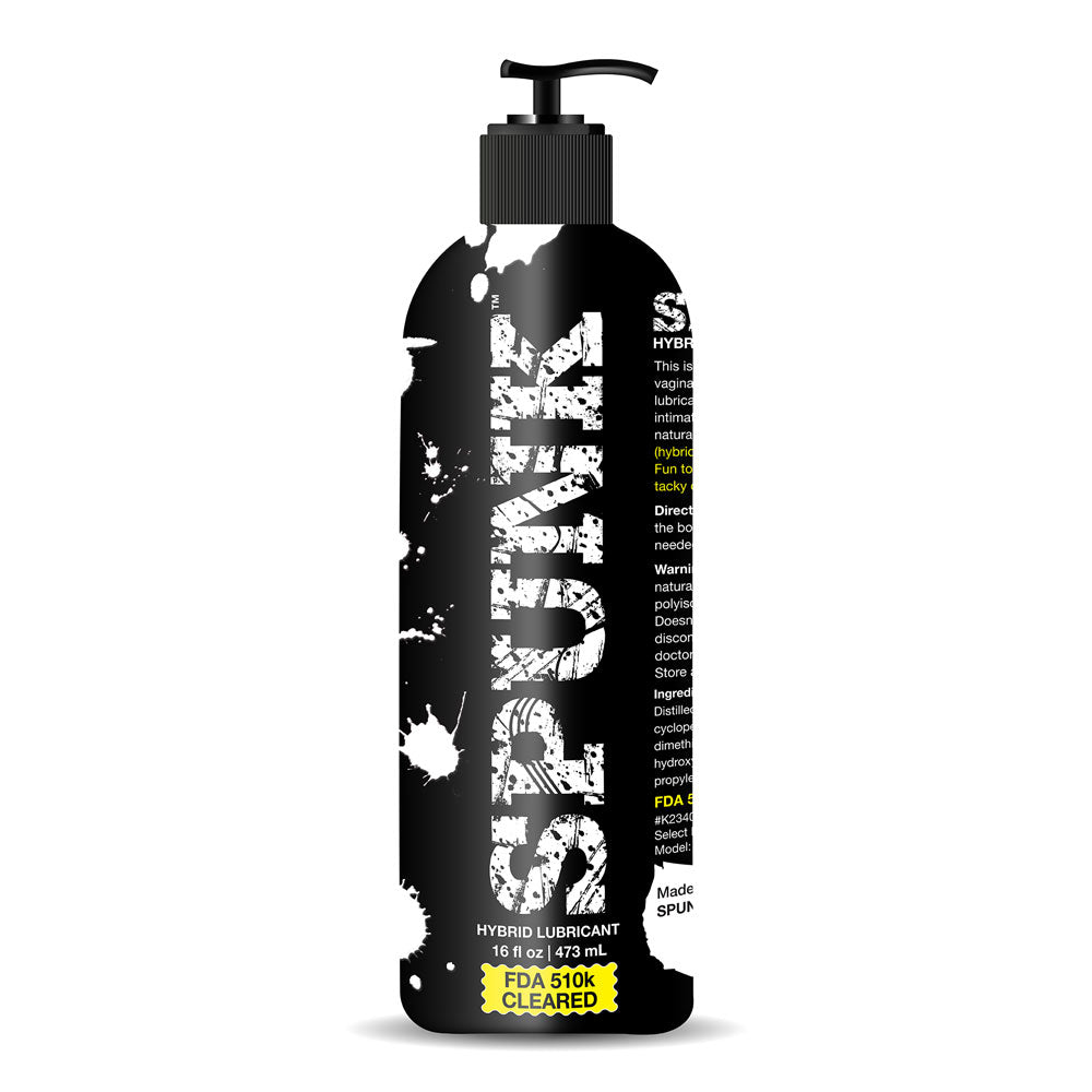 Spunk Lube Hybrid Water and Silicone Lubricant 16 Fl Oz - White