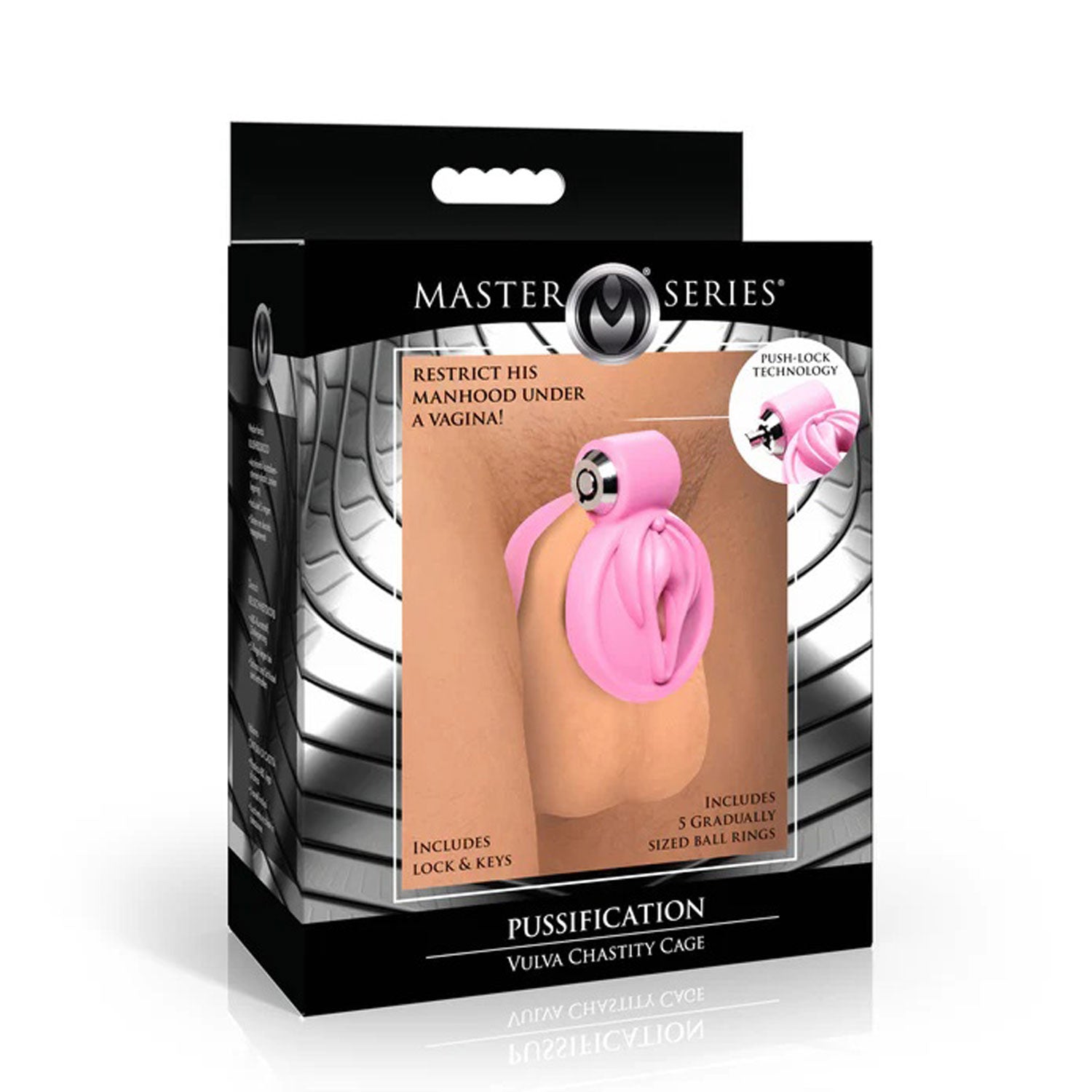 XR Brands Pussification Vulva Chastity Cage – Pink