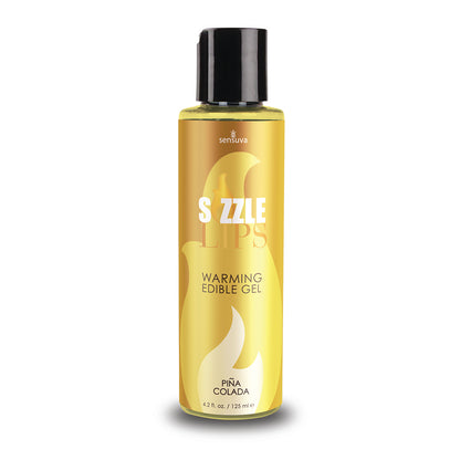 Sensuva Sizzle Lips Warming Edible Gel - Pina Colada Flavor - 4.2 Fl. Oz.