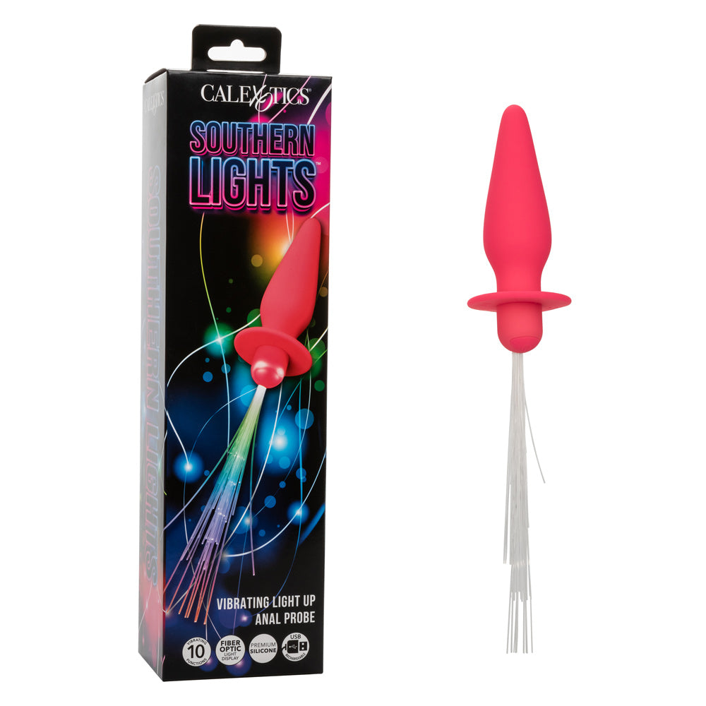 Southern Lights Vibrating Light Up Anal Probe - Pink