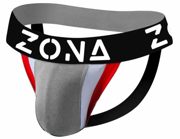 Zona Men's Apex Jockstrap - Gray - XL - Moisture-Wicking Support
