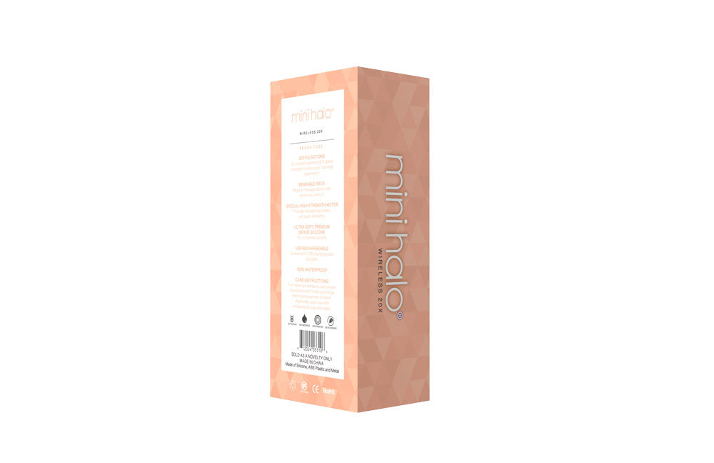 Viben Mini Halo Peach Fuzz Wand Massager – Rechargeable, 20 Vibration Patterns, Water Resistant