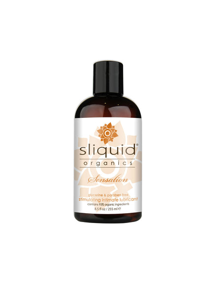 Sliquid Organics Sensation - Stimulating Lubricant - 8.5 Fl. Oz. - Aloe Based - Vegan Friendly