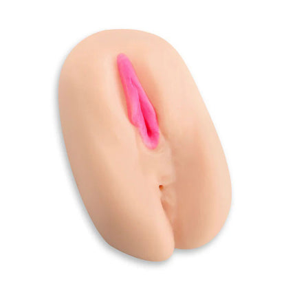HUSTLER TOYS Porn Star Pussy and Ass Masturbator - Realistic Ribbed Tunnel - Beige