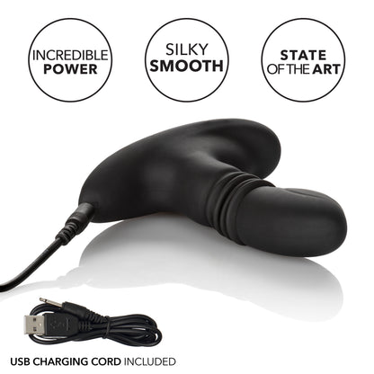 CalExotics Eclipse Thrusting Rotator Probe – Black – 12-Function Vibrating Probe
