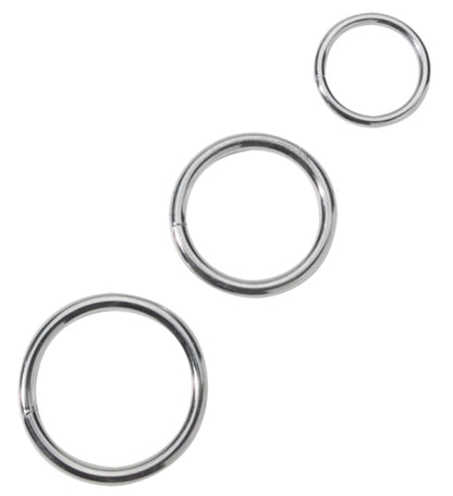 Spartacus Metal C Ring Set – Silver – 3 Rings for Cock and Balls