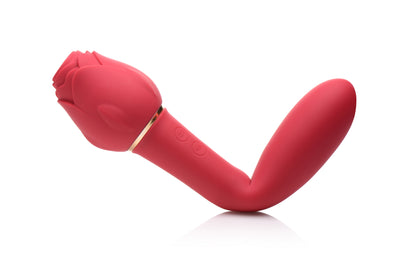 Bloomgasm Sweet Heart Rose 5x Suction Rose and 10x Vibrator - Pink