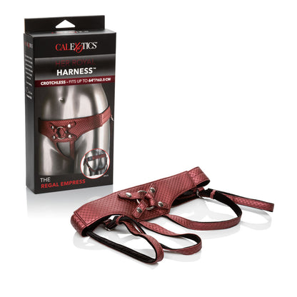 CalExotics Her Royal Harness the Regal Empress - Supportive Crotchless Harness - Red
