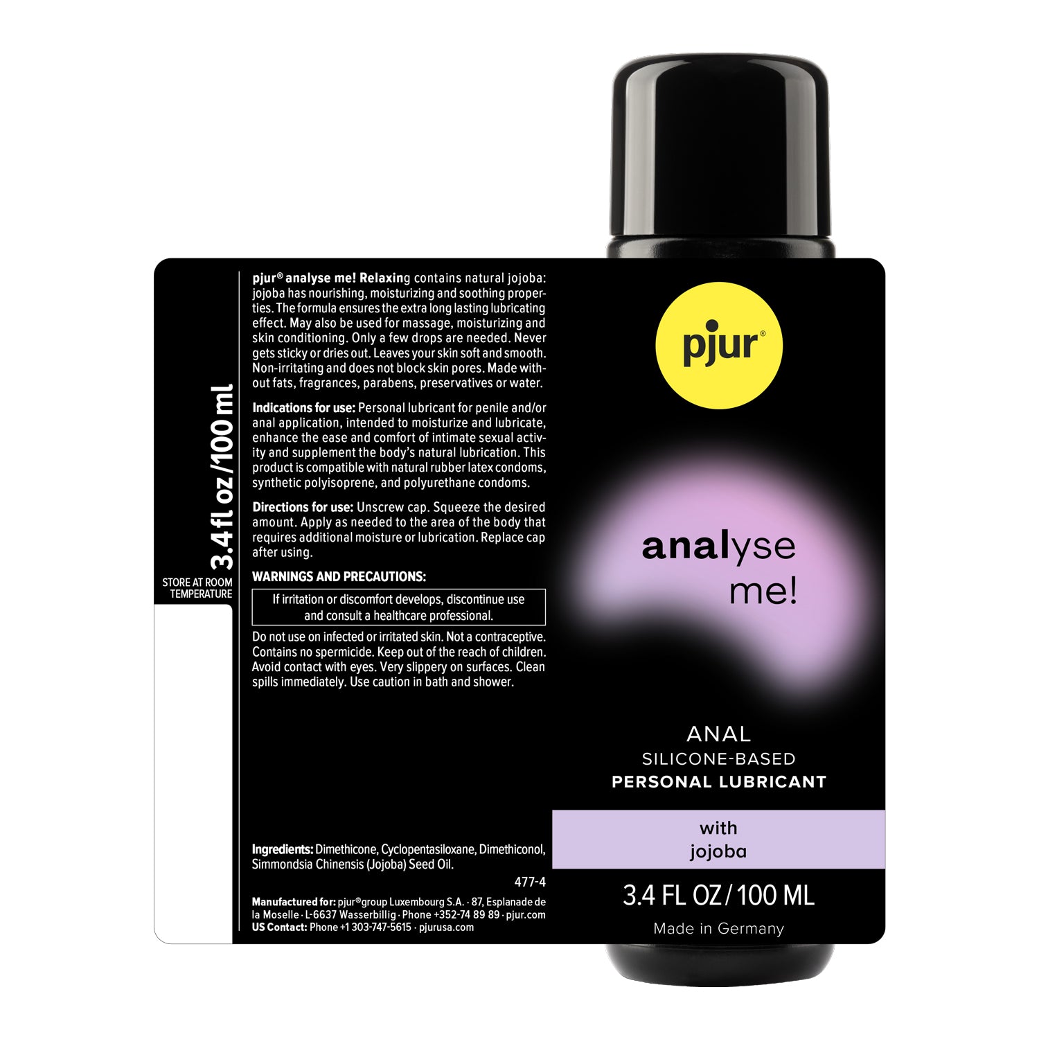 Pjur Analyse Me! Anal Glide – 100ml – Long-lasting Silicone Lubricant