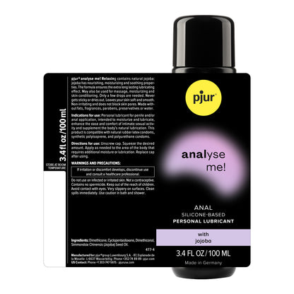 Pjur Analyse Me! Anal Glide – 100ml – Long-lasting Silicone Lubricant