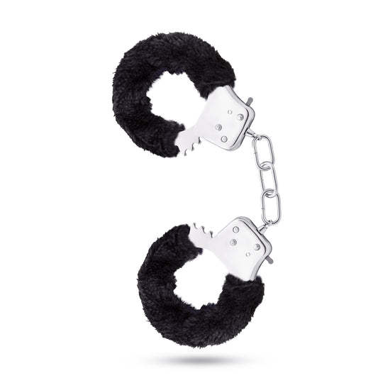 Blush Temptasia Cuffs - Adjustable Black Stainless Steel Cuffs with Safety Release Levers
