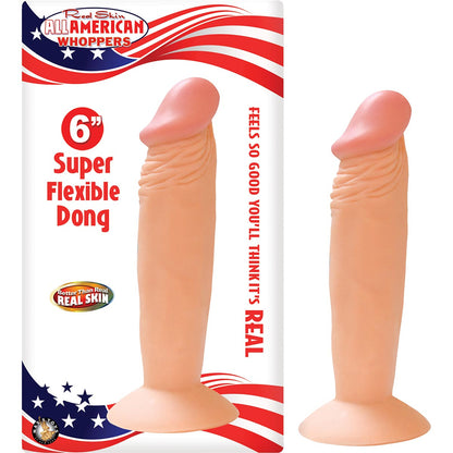 Nasstoys All American Whoppers 6" Dong with Suction Cup Base - Beige