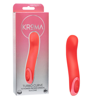 CalExotics Kroma Turbo Curve Mini Massager – Orange – Waterproof – 10 Vibration Speeds