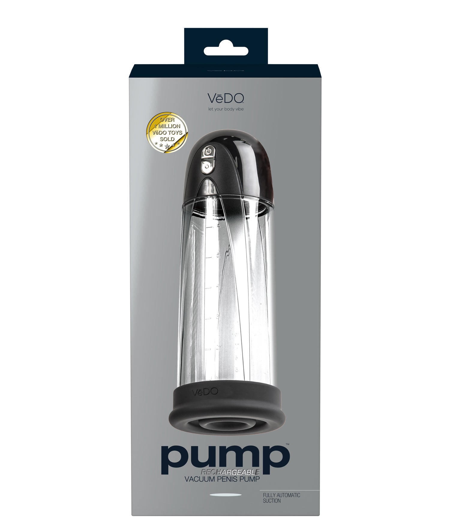 VeDO Pump Rechargeable Vacuum Penis - Multi-Speed Suction - Clear