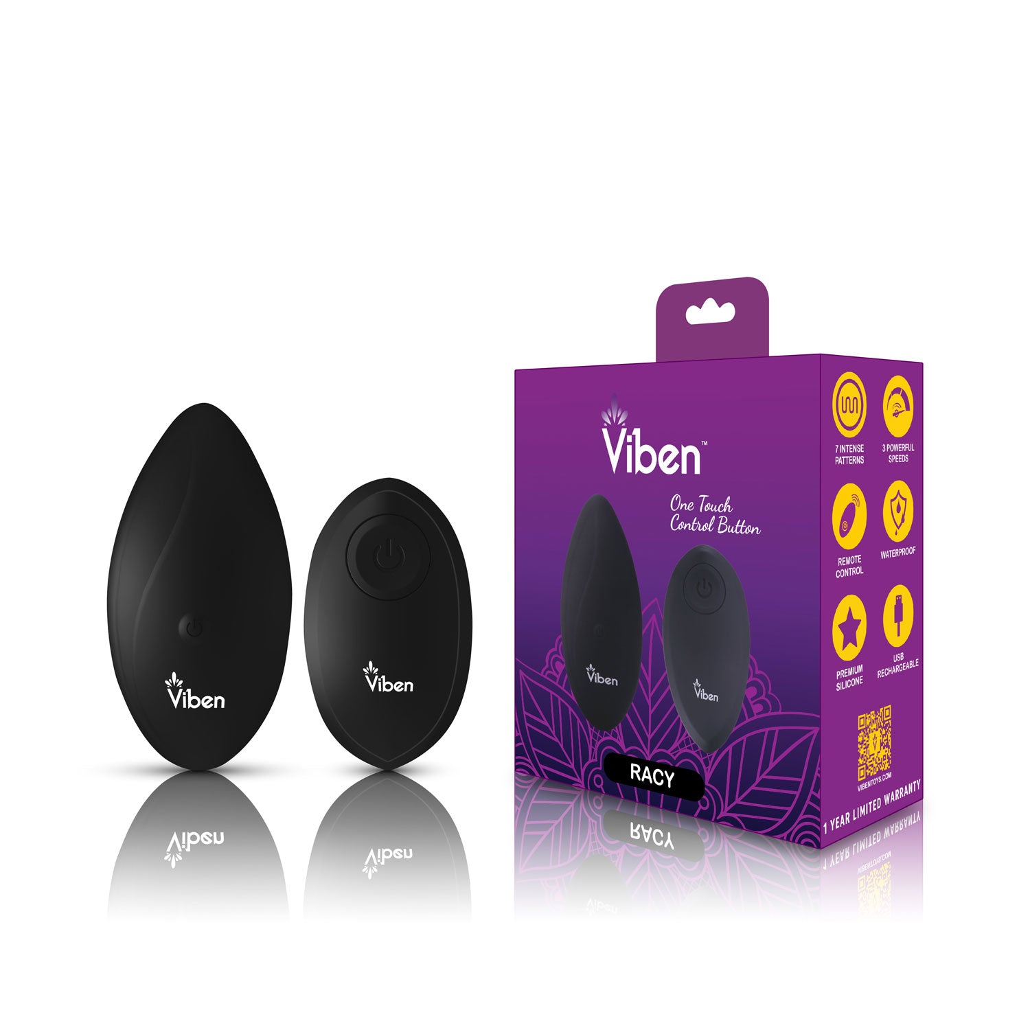 Viben Racy Remote Panty Vibe – Black – Rechargeable and Waterproof
