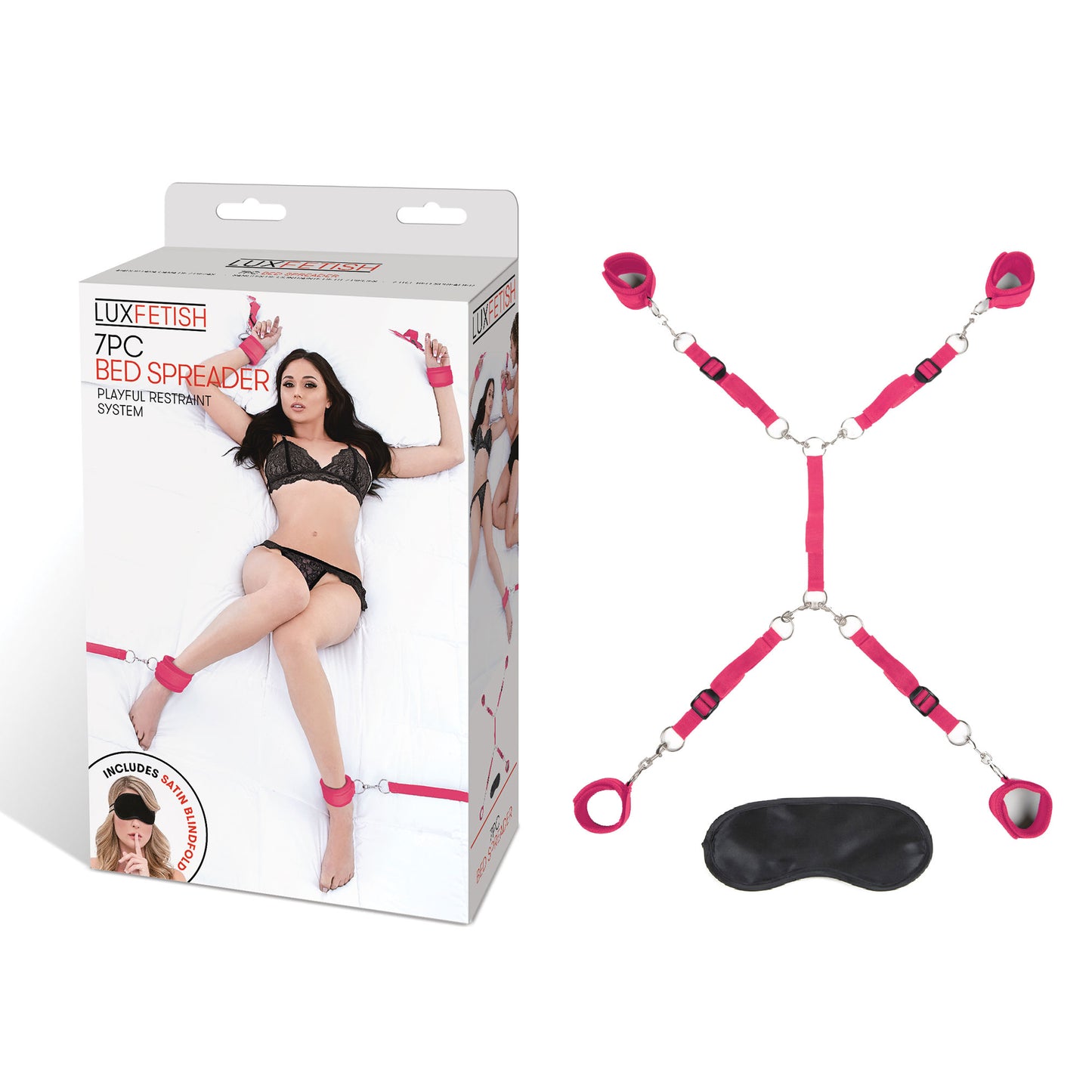 Electric Novelties 7-Piece Bed Spreader Set – Hot Pink
