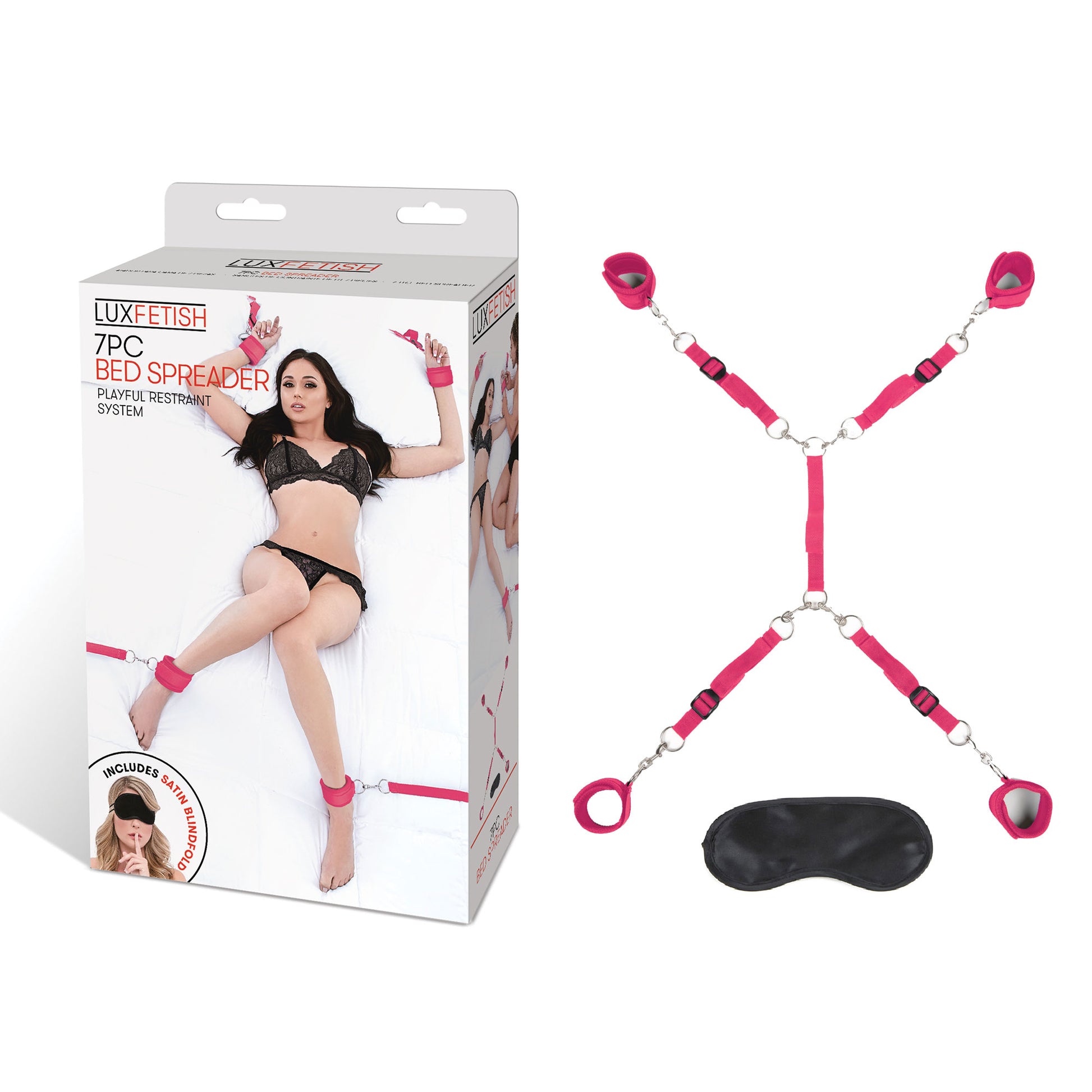 Electric Novelties 7-Piece Bed Spreader Set – Hot Pink