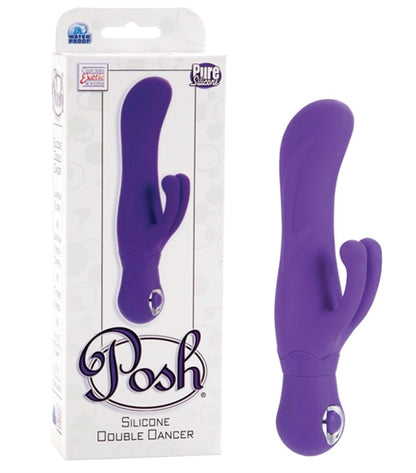 CalExotics Posh Silicone Double Dancer – Purple Dual Massager with Multi-Speed Functionality