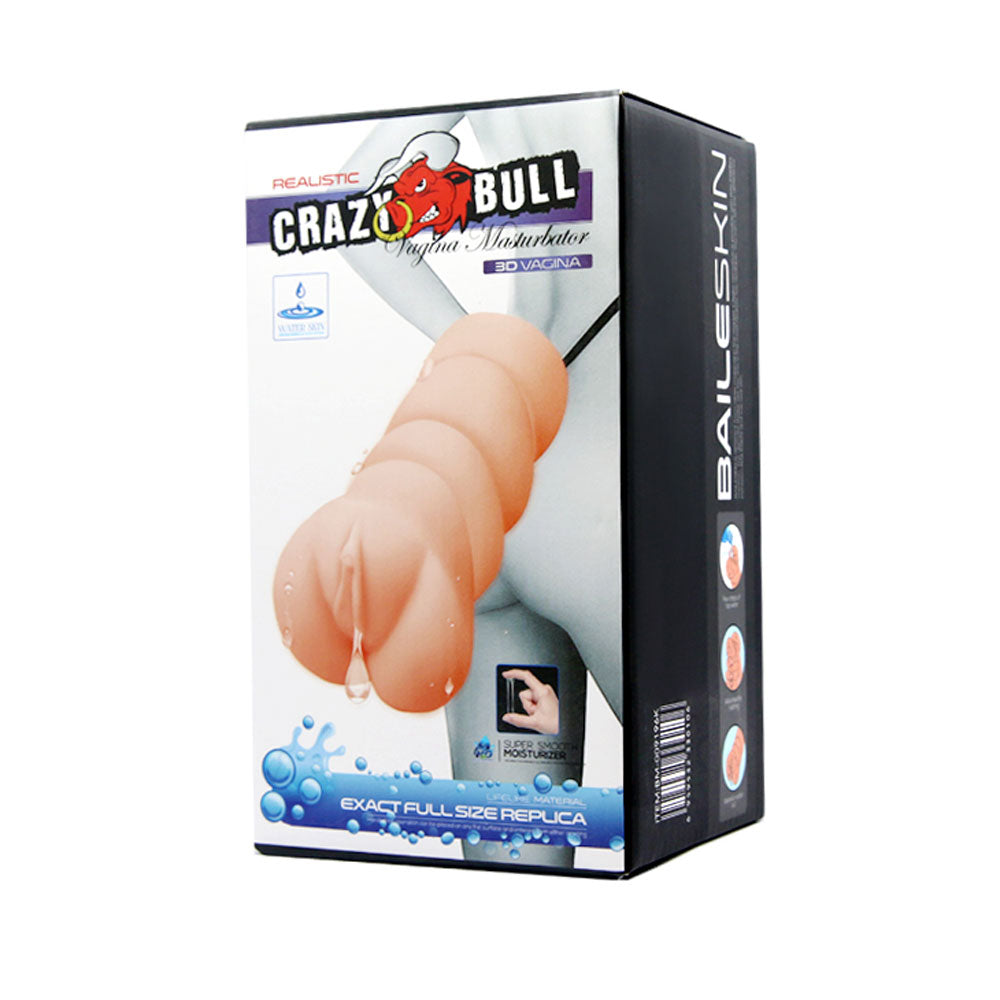 Pretty Love Crazy Bull Vagina Masturbator – Realistic Tight Sleeve – Beige